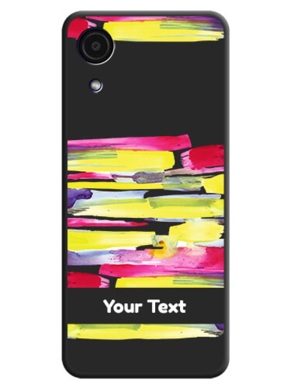 Custom Brush Coloured on Space Black Personalized Soft Matte Phone Covers - Galaxy A03 Core