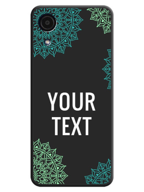 Custom Your Name with Floral Design on Space Black Custom Soft Matte Back Cover - Galaxy A03 Core