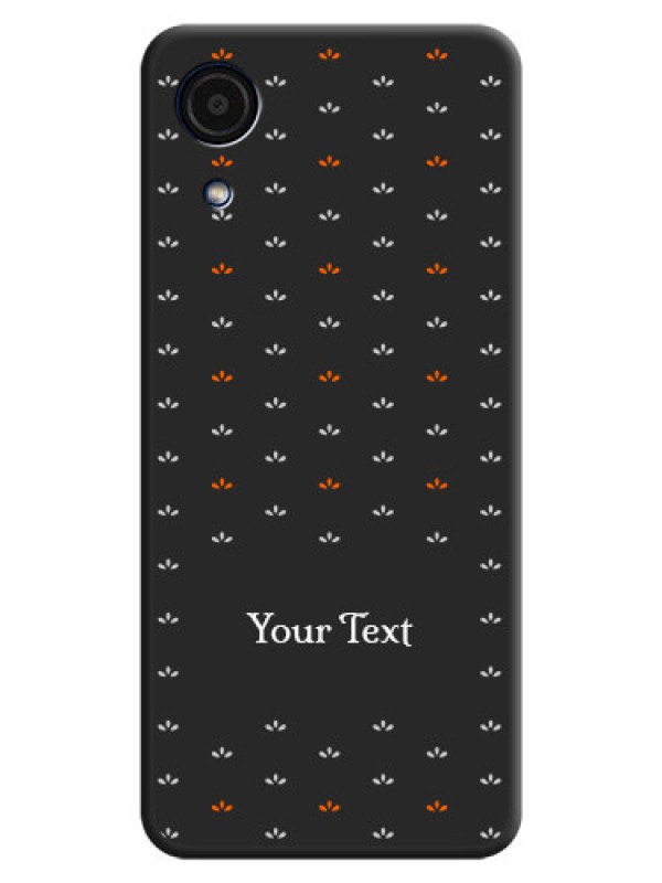 Custom Simple Pattern With Custom Text On Space Black Personalized Soft Matte Phone Covers -Samsung Galaxy A03 Core