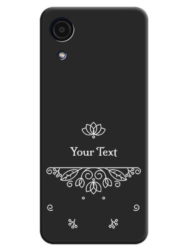 Custom Lotus Garden Custom Text On Space Black Personalized Soft Matte Phone Covers -Samsung Galaxy A03 Core