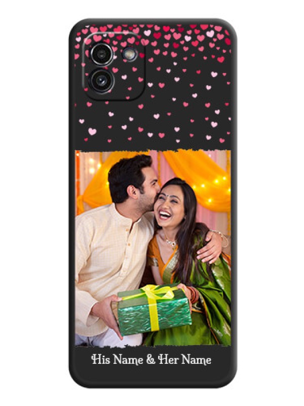 Custom Fall in Love with Your Partner  on Photo on Space Black Soft Matte Phone Cover - Galaxy A03