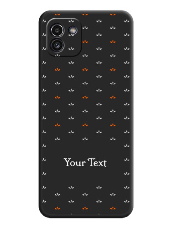 Custom Simple Pattern With Custom Text On Space Black Personalized Soft Matte Phone Covers -Samsung Galaxy A03