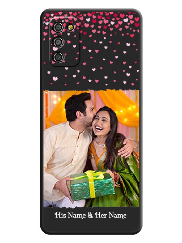 Custom Fall in Love with Your Partner  on Photo on Space Black Soft Matte Phone Cover - Galaxy A03s