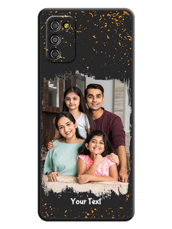 Custom Spray Free Design on Photo on Space Black Soft Matte Phone Cover - Galaxy A03s