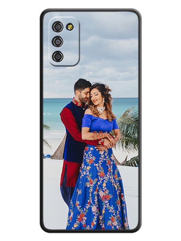 Custom Full Single Pic Upload On Space Black Personalized Soft Matte Phone Covers -Samsung Galaxy A03S