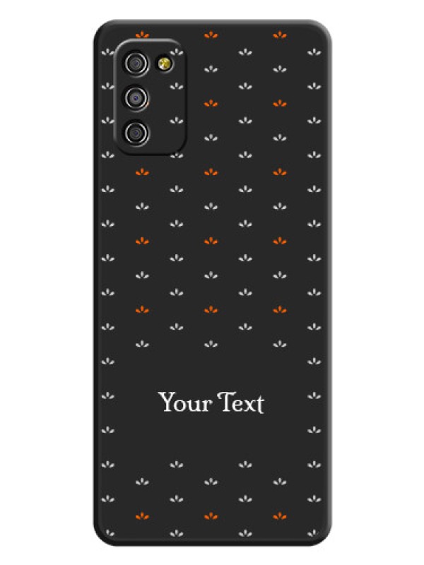 Custom Simple Pattern With Custom Text On Space Black Personalized Soft Matte Phone Covers -Samsung Galaxy A03S