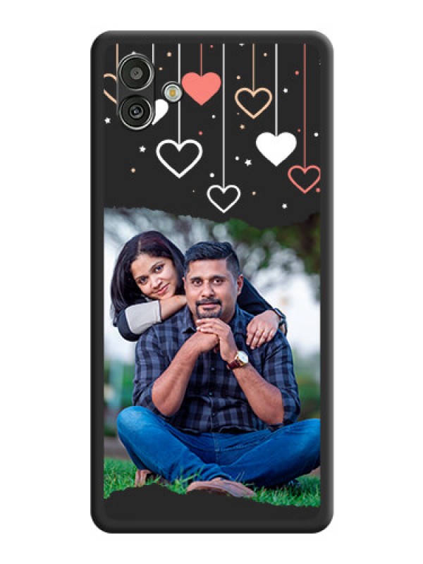 Custom Love Hangings with Splash Wave Picture on Space Black Custom Soft Matte Phone Back Cover - Samsung Galaxy A04