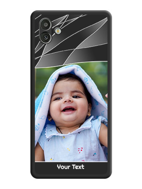 Custom Mixed Wave Lines on Photo on Space Black Soft Matte Mobile Cover - Samsung Galaxy A04