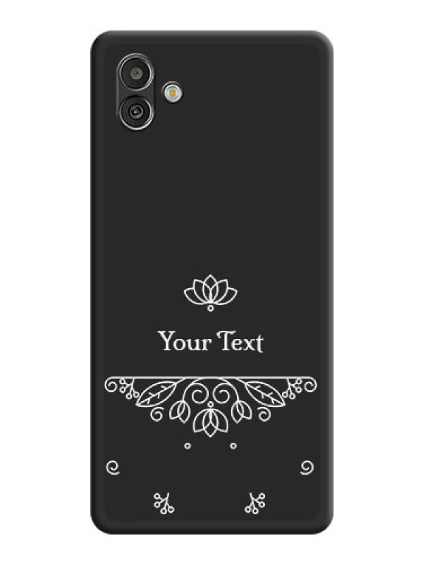 Custom Lotus Garden Custom Text On Space Black Personalized Soft Matte Phone Covers -Samsung Galaxy A04