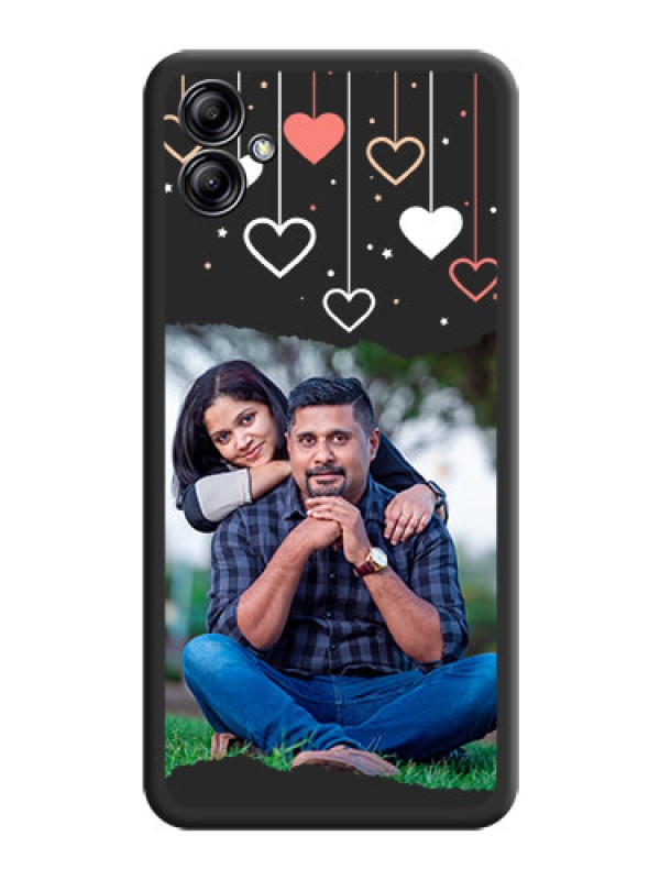 Custom Love Hangings with Splash Wave Picture on Space Black Custom Soft Matte Phone Back Cover - Samsung Galaxy A04e