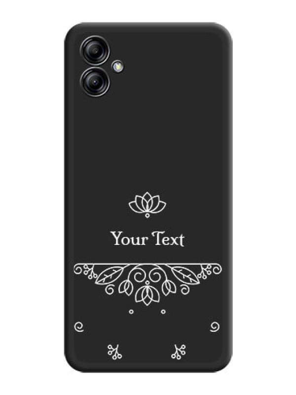 Custom Lotus Garden Custom Text On Space Black Personalized Soft Matte Phone Covers -Samsung Galaxy A04E