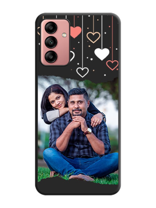 Custom Love Hangings with Splash Wave Picture on Space Black Custom Soft Matte Phone Back Cover - Galaxy A04s