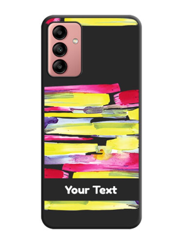 Custom Brush Coloured on Space Black Personalized Soft Matte Phone Covers - Galaxy A04s