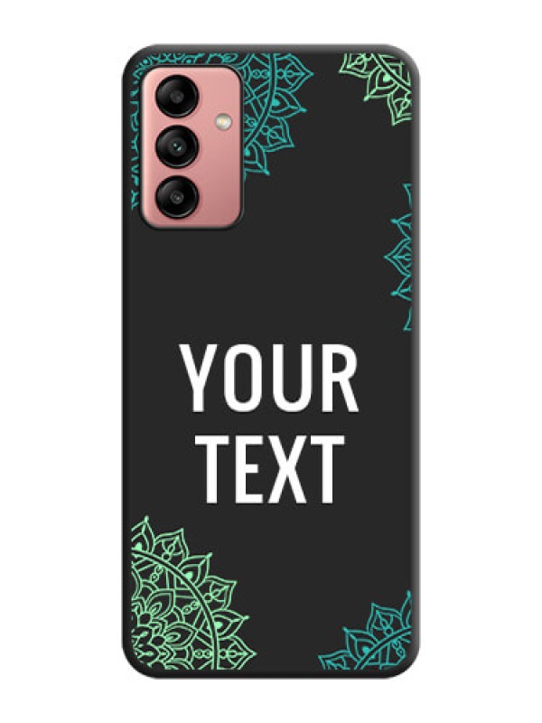 Custom Your Name with Floral Design on Space Black Custom Soft Matte Back Cover - Galaxy A04s