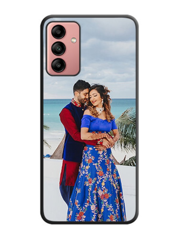 Custom Full Single Pic Upload On Space Black Personalized Soft Matte Phone Covers -Samsung Galaxy A04S