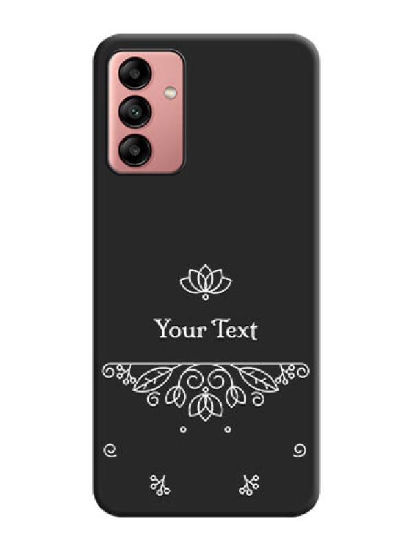 Custom Lotus Garden Custom Text On Space Black Personalized Soft Matte Phone Covers -Samsung Galaxy A04S