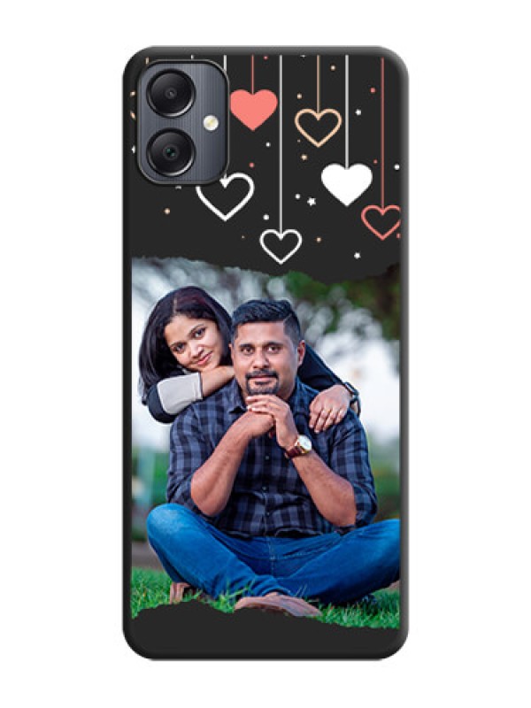 Custom Love Hangings with Splash Wave Picture On Space Black Custom Soft Matte Mobile Back Cover - Galaxy A05