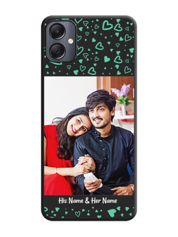 Custom Sea Green Indefinite Love Pattern on Photo On Space Black Custom Soft Matte Mobile Back Cover - Galaxy A05