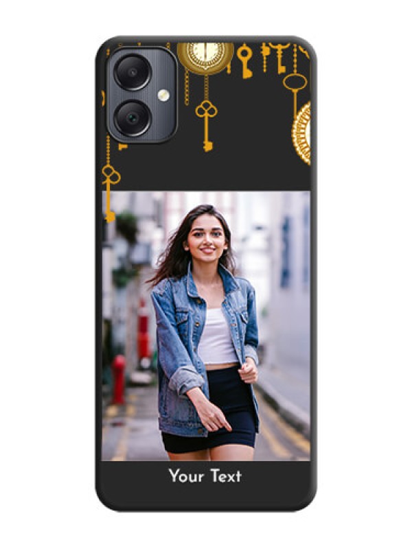 Custom Decorative Design with Text On Space Black Custom Soft Matte Mobile Back Cover - Galaxy A05