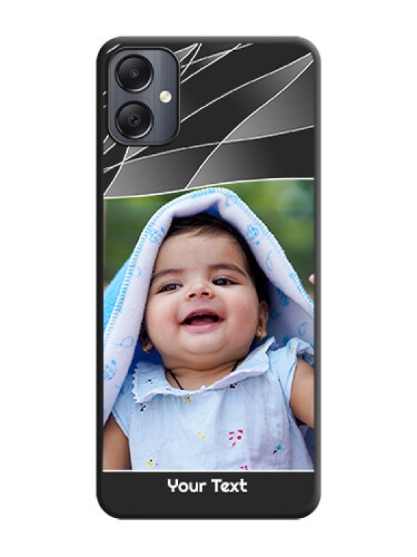Custom Mixed Wave Lines on Photo On Space Black Custom Soft Matte Mobile Back Cover - Galaxy A05