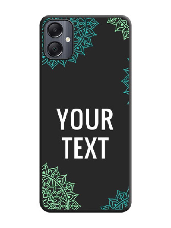 Custom Your Name with Floral Design On Space Black Custom Soft Matte Mobile Back Cover - Galaxy A05