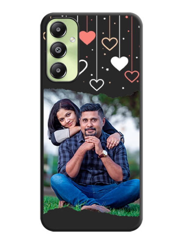 Custom Love Hangings with Splash Wave Picture On Space Black Custom Soft Matte Mobile Back Cover - Galaxy A05s