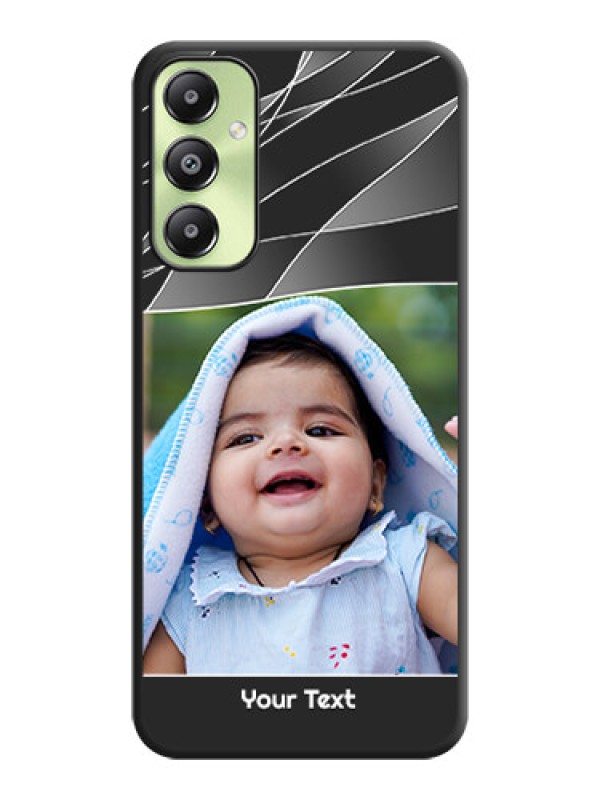 Custom Mixed Wave Lines on Photo On Space Black Custom Soft Matte Mobile Back Cover - Galaxy A05s