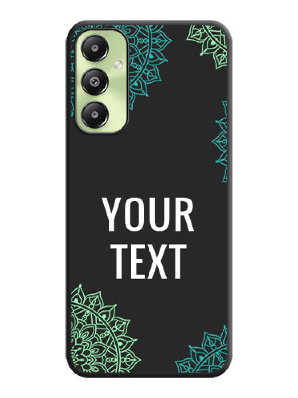 Custom Your Name with Floral Design On Space Black Custom Soft Matte Mobile Back Cover - Galaxy A05s