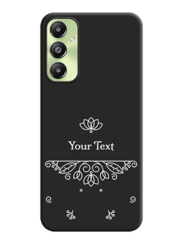 Custom Lotus Garden Custom Text On Space Black Custom Soft Matte Mobile Back Cover - Galaxy A05s