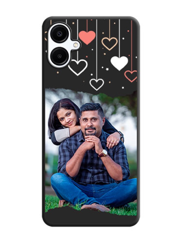 Custom Love Hangings with Splash Wave Picture On Space Black Custom Soft Matte Mobile Back Cover - Galaxy A06