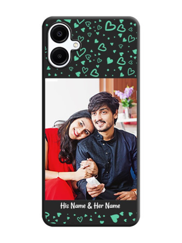 Custom Sea Green Indefinite Love Pattern on Photo On Space Black Custom Soft Matte Mobile Back Cover - Galaxy A06