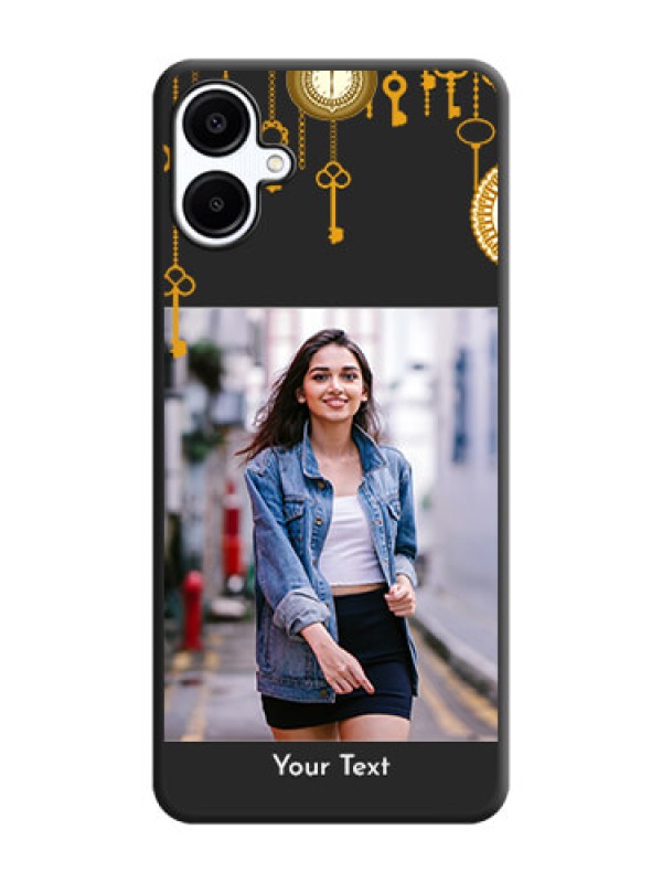 Custom Decorative Design with Text On Space Black Custom Soft Matte Mobile Back Cover - Galaxy A06