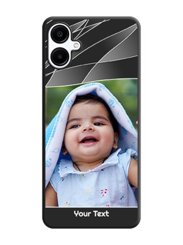 Custom Mixed Wave Lines on Photo On Space Black Custom Soft Matte Mobile Back Cover - Galaxy A06