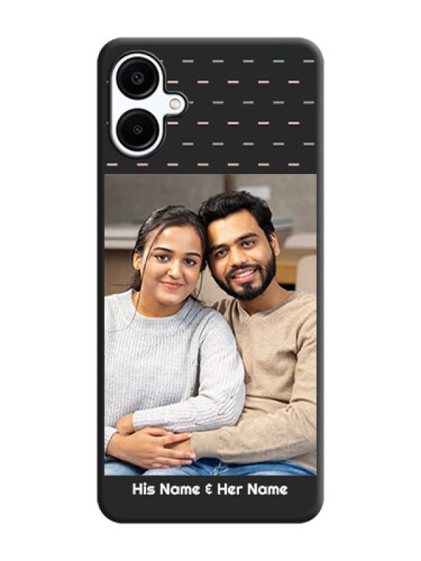 Custom Line Pattern Design with Text On Space Black Custom Soft Matte Mobile Back Cover - Galaxy A06