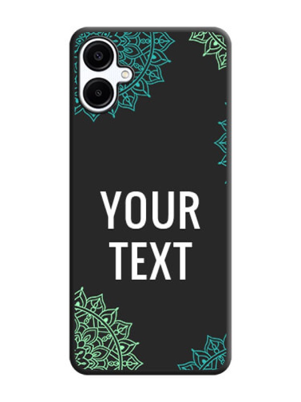 Custom Your Name with Floral Design On Space Black Custom Soft Matte Mobile Back Cover - Galaxy A06