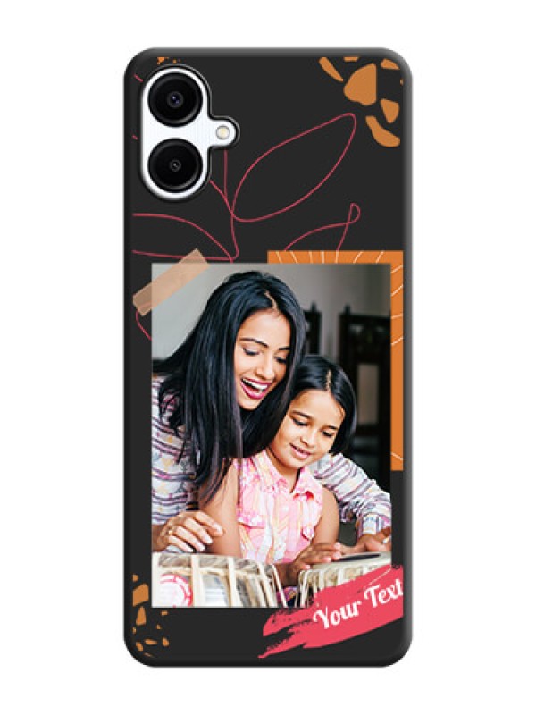 Custom Orange Photo Frame On Space Black Custom Soft Matte Mobile Back Cover - Galaxy A06