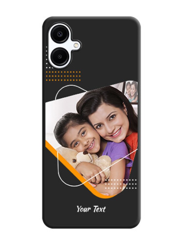 Custom Yellow Triangle on Photo On Space Black Custom Soft Matte Mobile Back Cover - Galaxy A06