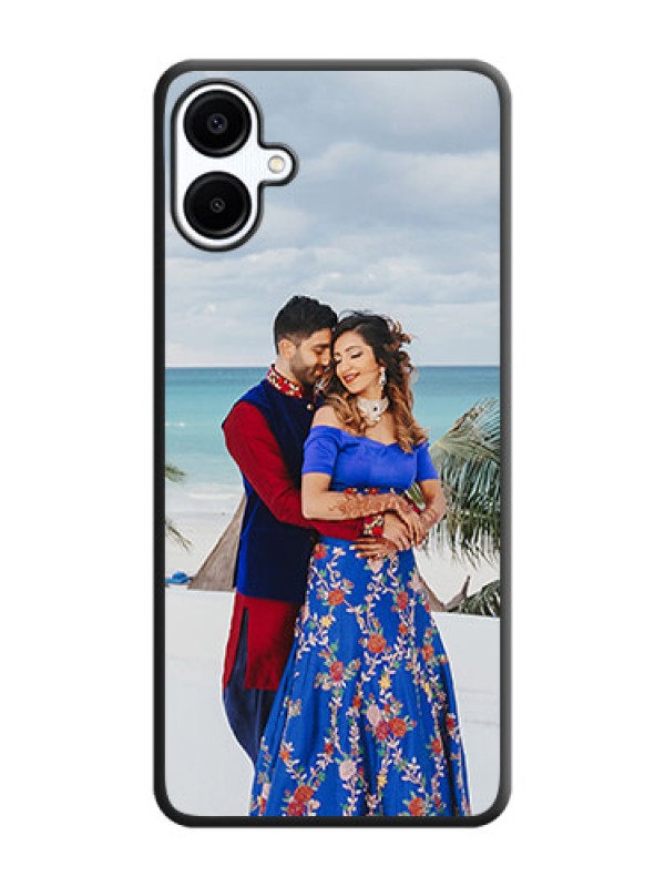 Custom Full Single Pic Upload On Space Black Custom Soft Matte Mobile Back Cover - Galaxy A06