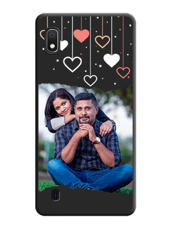 Custom Love Hangings with Splash Wave Picture on Space Black Custom Soft Matte Phone Back Cover - Galaxy A10