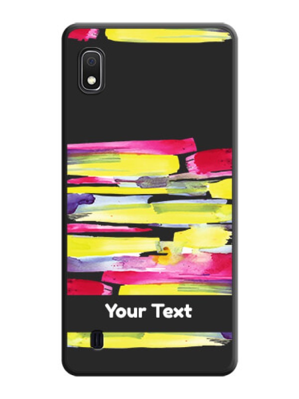 Custom Brush Coloured on Space Black Personalized Soft Matte Phone Covers - Galaxy A10