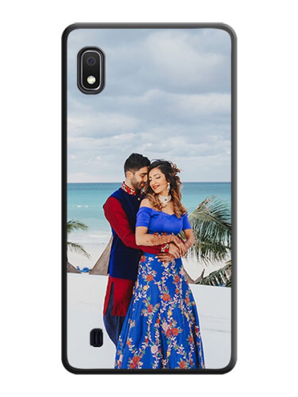 Custom Full Single Pic Upload On Space Black Personalized Soft Matte Phone Covers -Samsung Galaxy A10