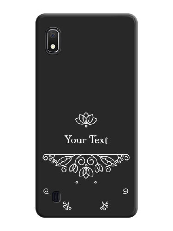 Custom Lotus Garden Custom Text On Space Black Personalized Soft Matte Phone Covers -Samsung Galaxy A10