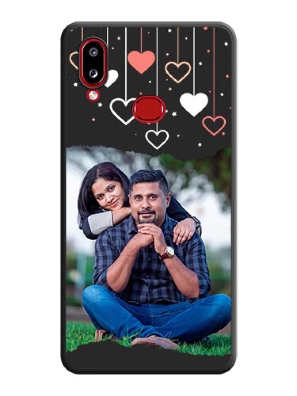 Custom Love Hangings with Splash Wave Picture on Space Black Custom Soft Matte Phone Back Cover - Galaxy A10s