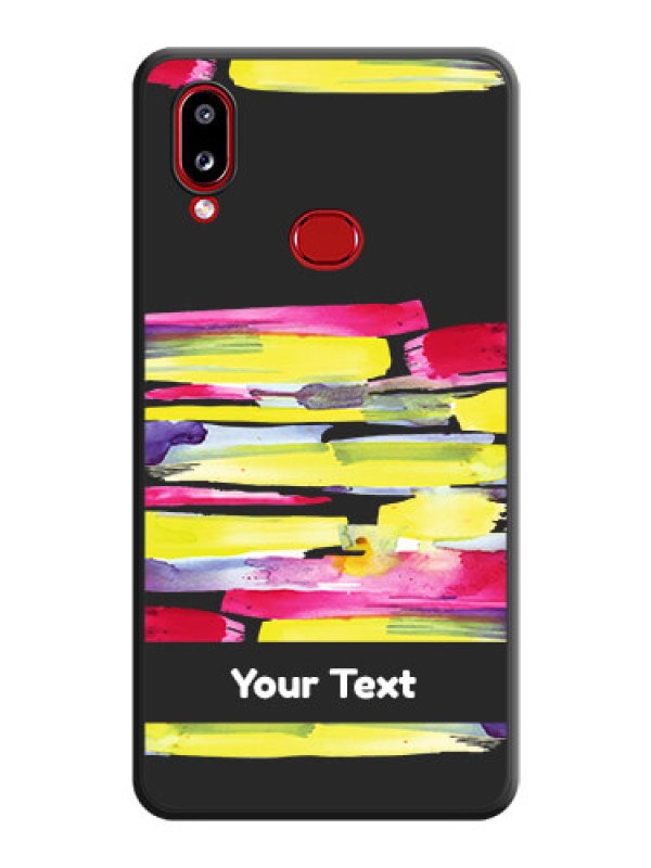 Custom Brush Coloured on Space Black Personalized Soft Matte Phone Covers - Galaxy A10s
