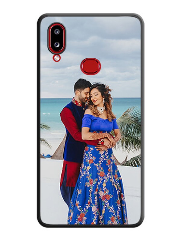 Custom Full Single Pic Upload On Space Black Personalized Soft Matte Phone Covers -Samsung Galaxy A10S