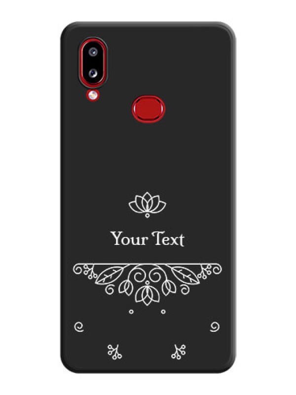 Custom Lotus Garden Custom Text On Space Black Personalized Soft Matte Phone Covers -Samsung Galaxy A10S