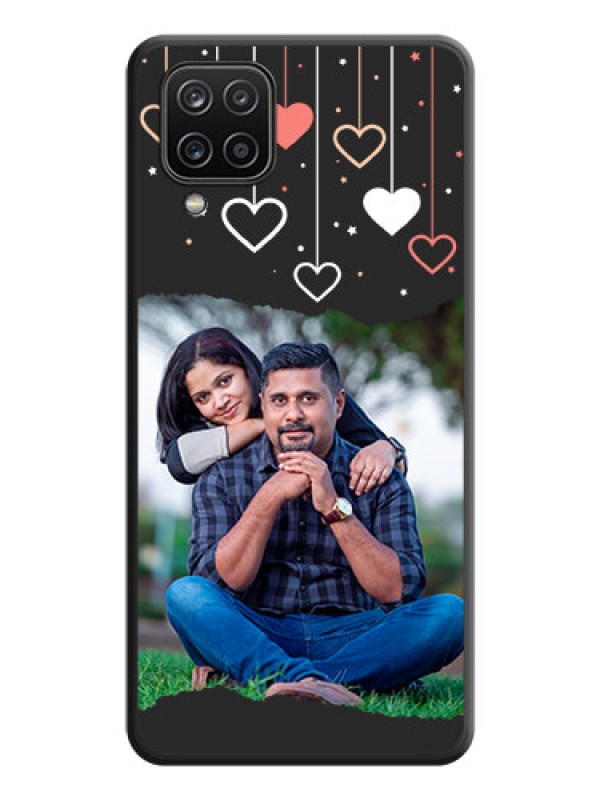 Custom Love Hangings with Splash Wave Picture on Space Black Custom Soft Matte Phone Back Cover - Galaxy A12
