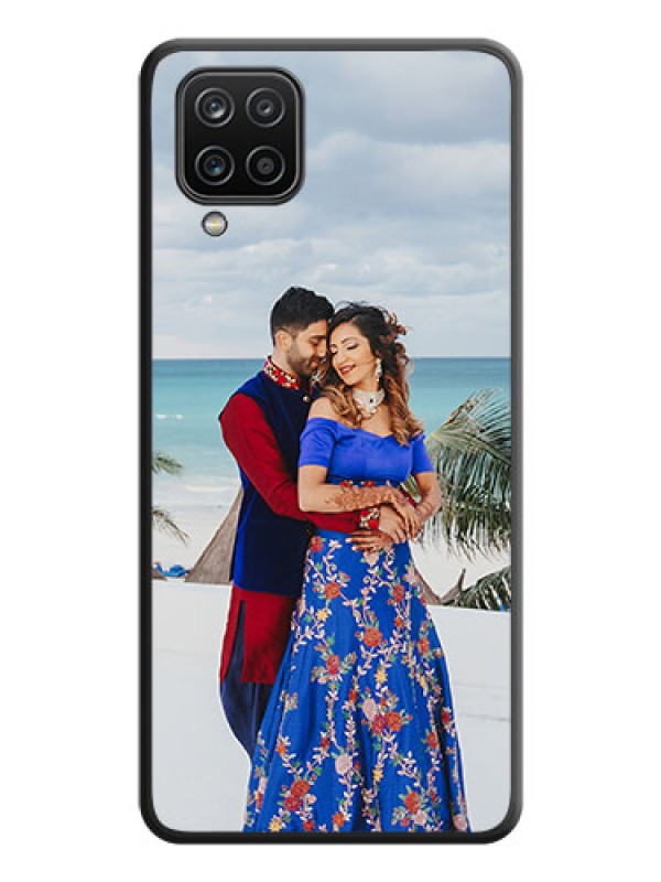 Custom Full Single Pic Upload On Space Black Personalized Soft Matte Phone Covers -Samsung Galaxy A12