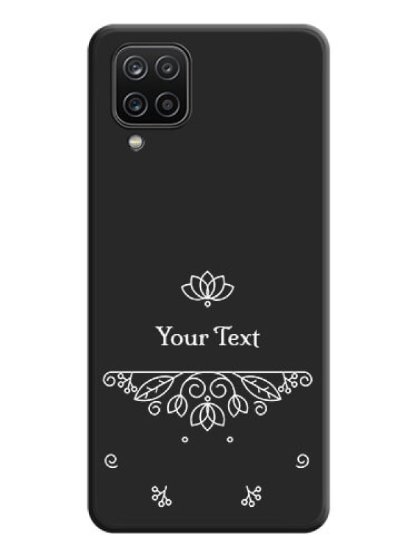 Custom Lotus Garden Custom Text On Space Black Personalized Soft Matte Phone Covers -Samsung Galaxy A12