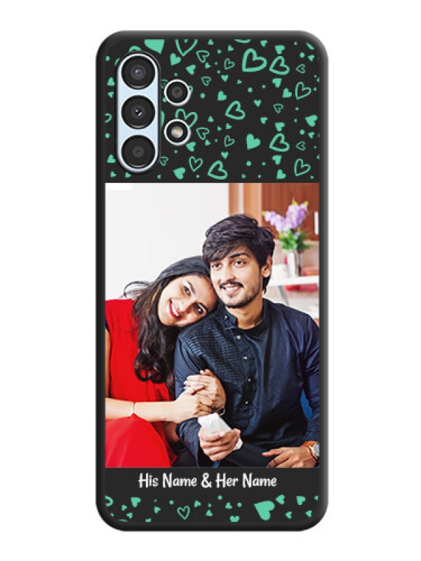 Custom Sea Green Indefinite Love Pattern on Photo on Space Black Soft Matte Mobile Cover - Galaxy A13